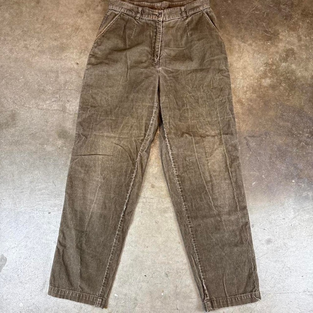 Vintage 90s L.L.Bean brown corduroy pants Women's Size 10
